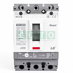 TD100H FMU 63A 3POL Susol MCCB   Low voltage circuit breaker  85kA