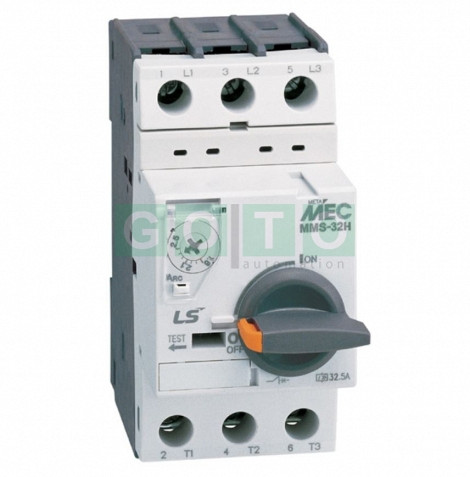 MMS-32H Manual Motor Starter 6A;4,0-6,0A, Icu= 100kA, High breaking