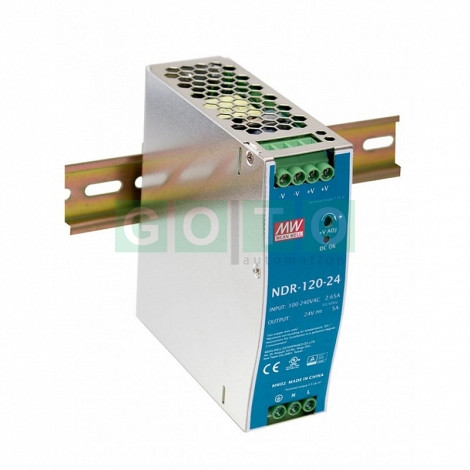 NDR-120-48 Switching Power Supply    DIN rail  Output 120W 48VDC ; 2,5A   Metal case