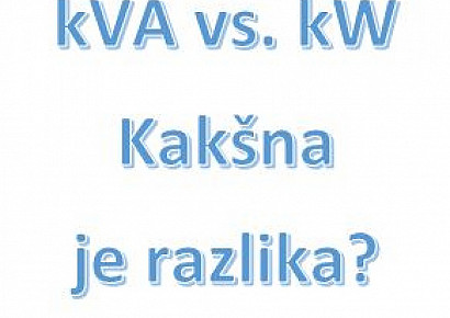 kVA versus kW; what is the difference?