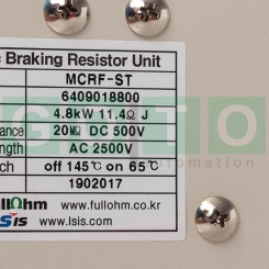 MCRF-ST 4.8kW 11.4 OHM J, Braking resistor  