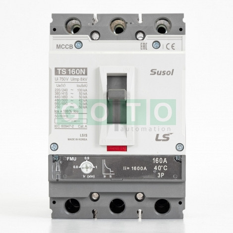 TS160N FMU 160A 3POL  Susol MCCB   Low voltage circuit breaker   50kA