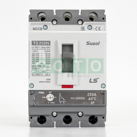 TS250N FMU 250A 3POL  Susol MCCB   Low voltage circuit breaker  50kA