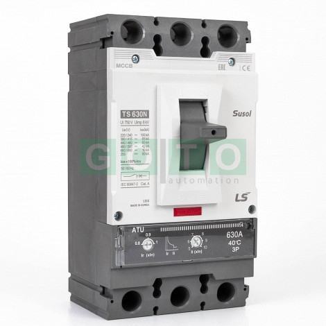 TS630N ATU 630A  3POL   Susol MCCB   Low voltage circuit breaker  65kA